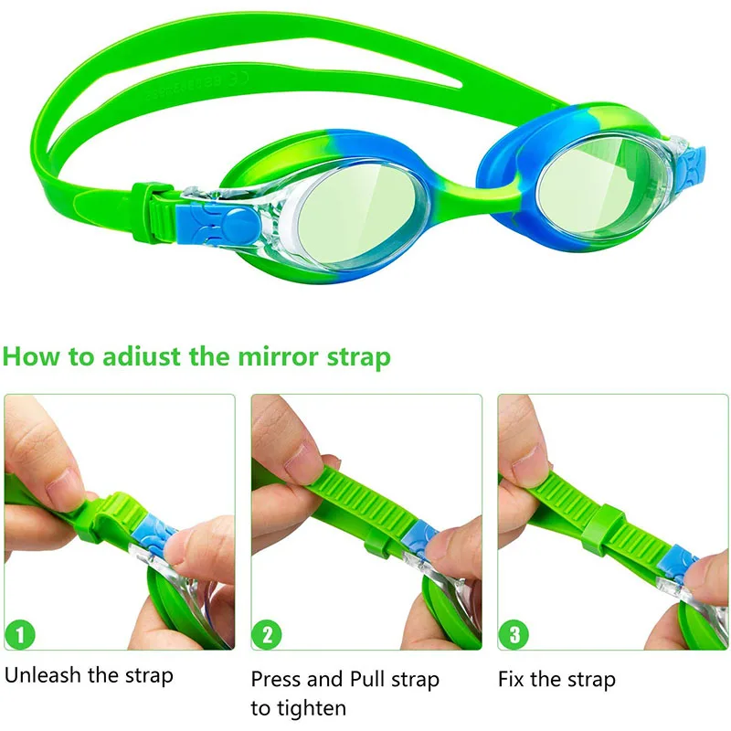 Детские плавательные очки, мягкие силиконовые прозрачные защитные очки от УФ-излучения