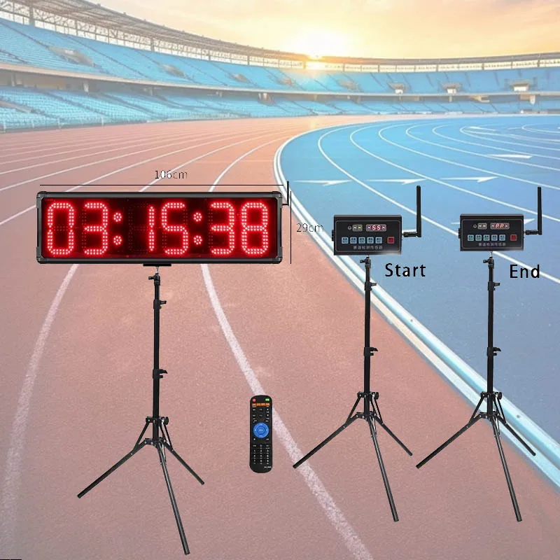 Wireless Laser Timing System for 4 Tracks Competitions Record The Time of Each Track Outdoor Lap Racing Timer Race Running Timer
