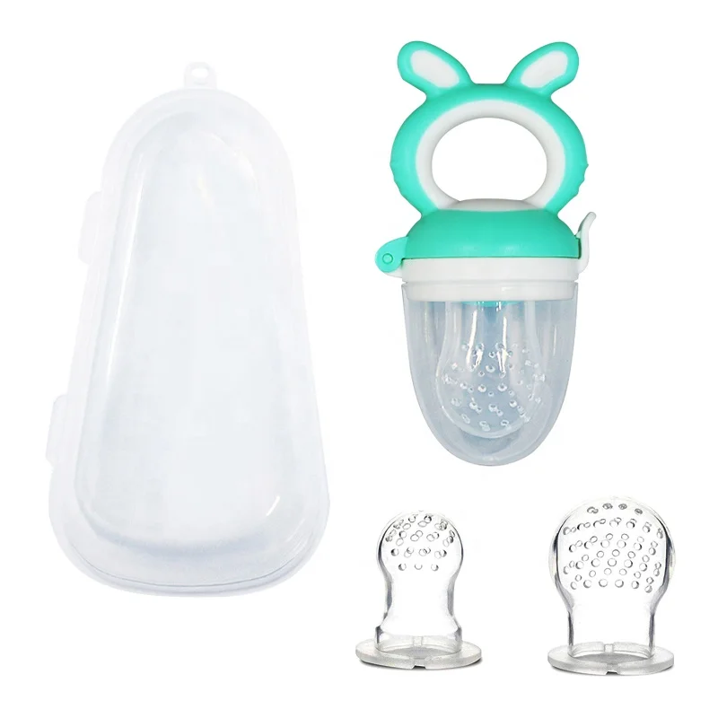 New Design Set Silicone Fresh Fruit Food Nibbler Pacifier Baby Fruit Feeder