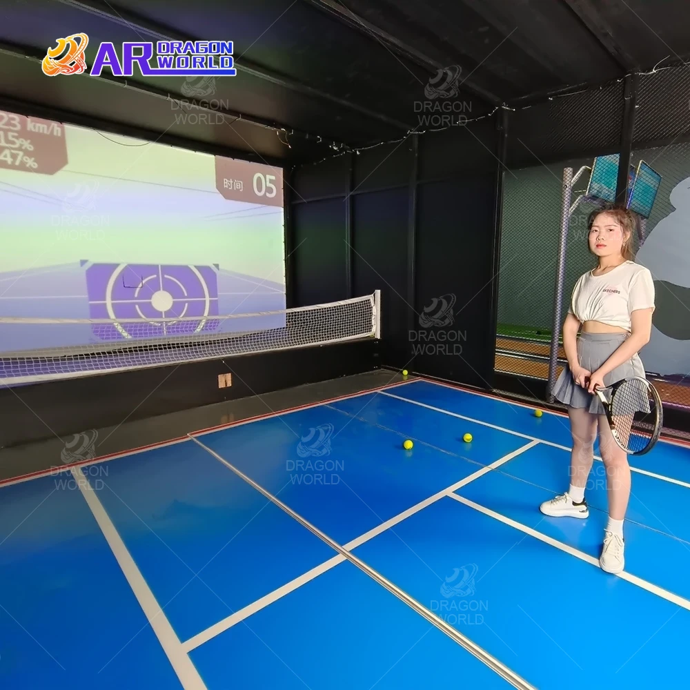 Amusement park sports simulator interactive somatosensory fitness game tennis training game machine