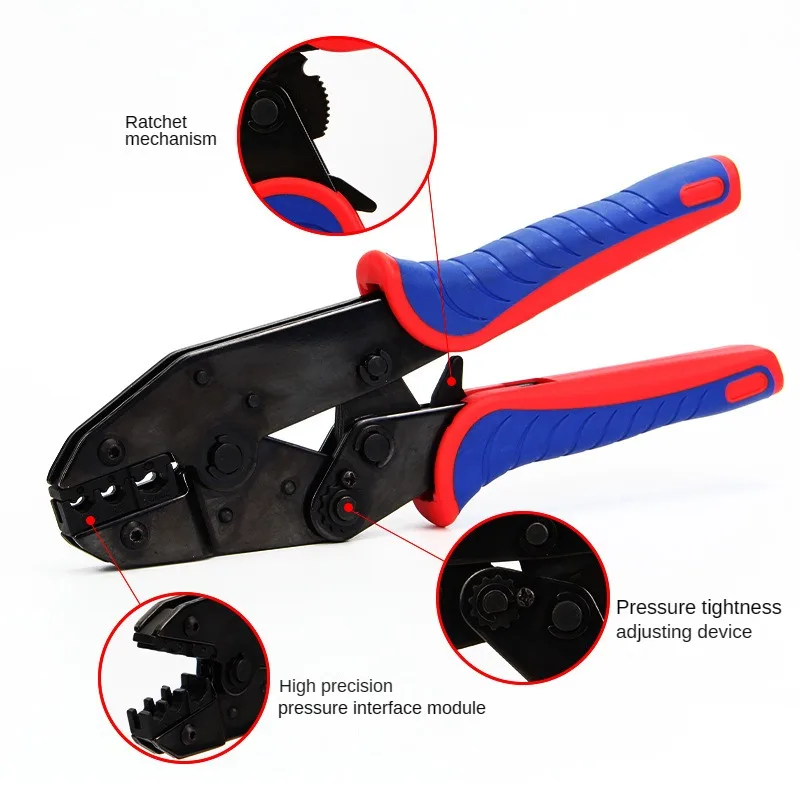 Terminals Crimping Tools Set VK-30J Plier with 103 056FL 2546 Interchangeable Jaws Ratcheting Wire Crimper