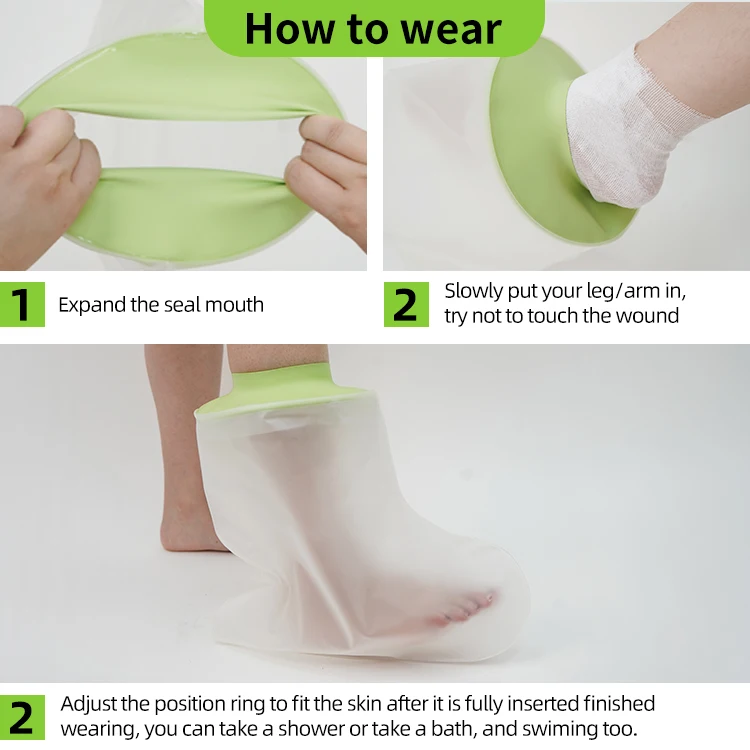 2022 New Type Waterproof Cast Cover For Foot To Protect Surgical Wounds From Infection Match Bandage Waterproof Cast Cover