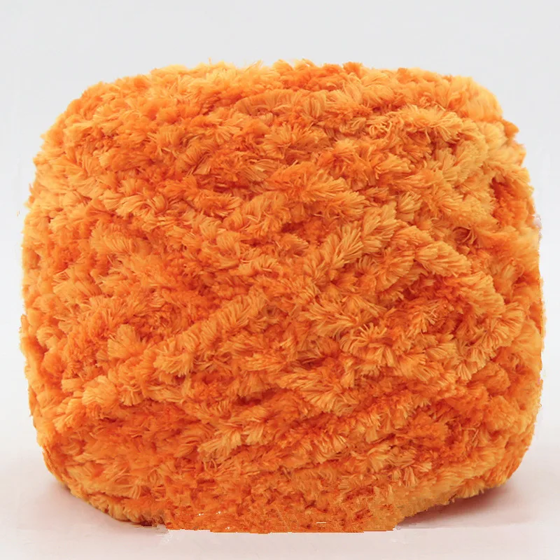 Bojay New Chunky Yarn For Hand Knitting Crafts, 7mm 200g Ball Coral Fleece 100% Polyester Chenille Yarn