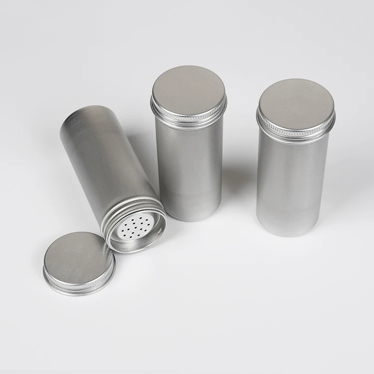3.5oz 100ml D44*H103mm tea box/can food/cosmetics/spices silver cans aluminum jars with screw cap