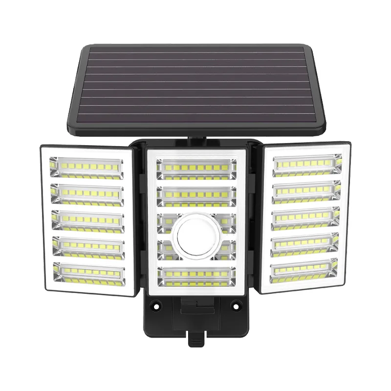New Style Outdoor Solar Collapsible 3 Leaf Wall Lamp with motion sensor IP65 waterproof outdoor solar safety lamp