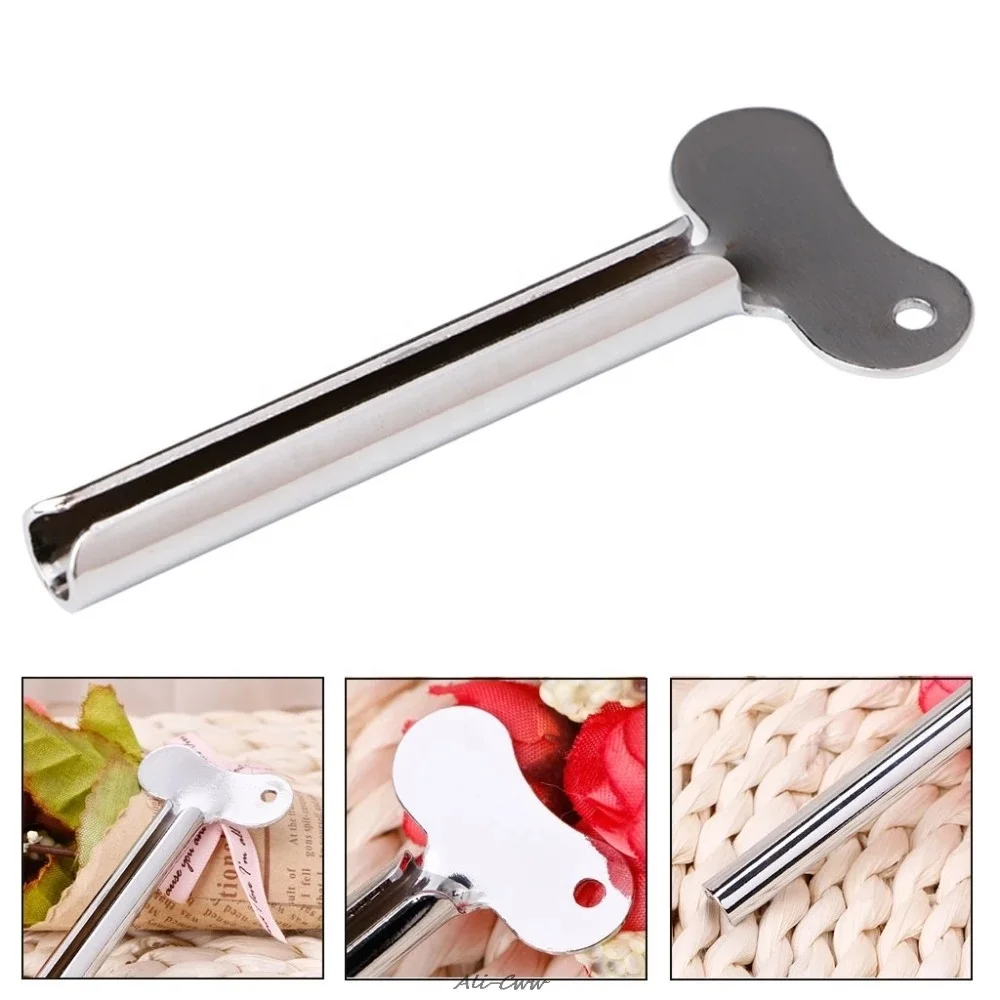 Stainless Steel Toothpaste Squeezer Bathroom Accessories Facial Cleanser Toothpaste Tube Rolling Press Squeezer Dispenser