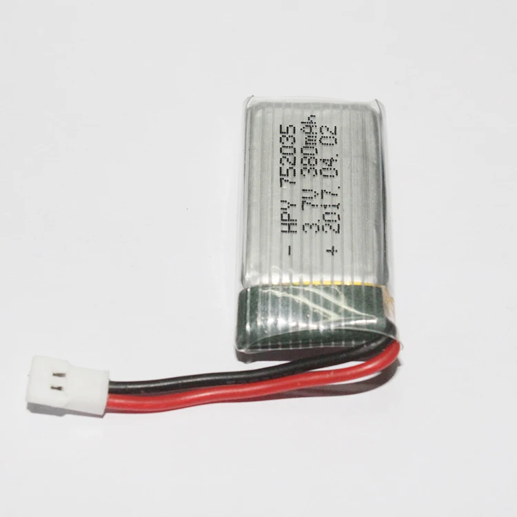 3.7V 752035 380mah 25C Lithium Polymer Battery Drone Lipo Battery 380mah Li-Ion Battery 752035 LiCoO2 Material