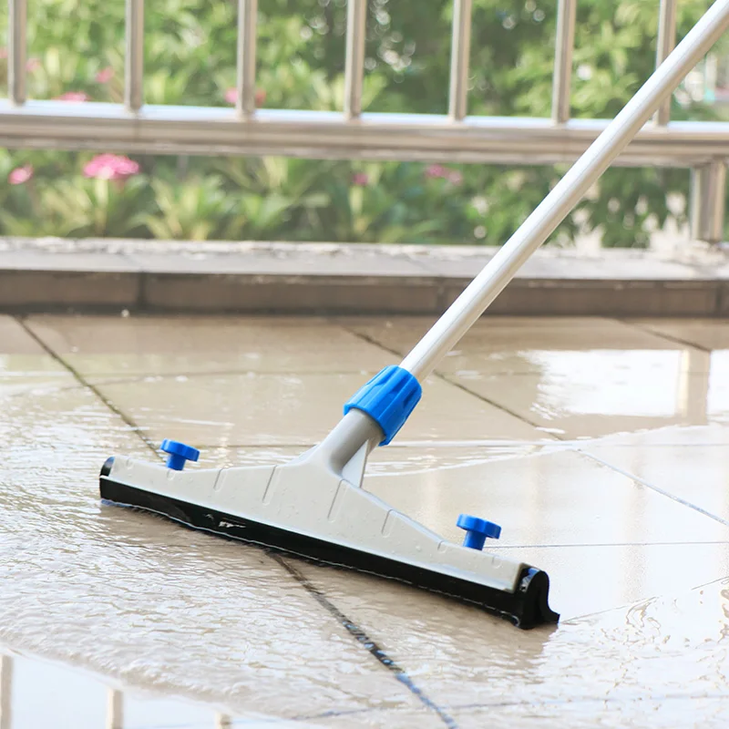 Professional 75cm adjustable head double foam rubber silicone industrial plastic water floor squeegee for restaurant kitchen