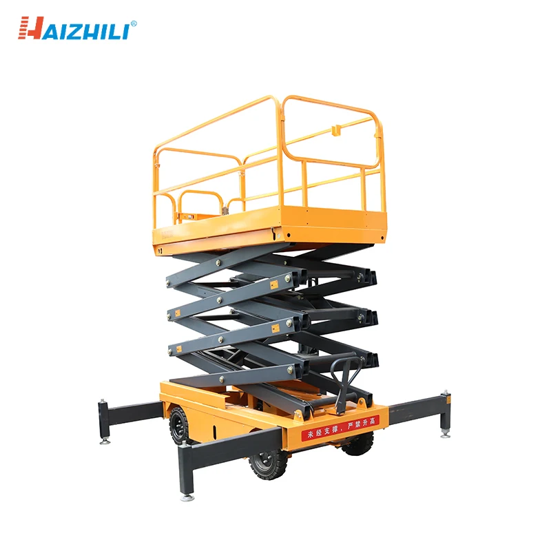 HaizhiLi Handling Equipment Warehouse Cargo Lift Equipment 500KG 9M Mobile Scissor Lift Platform