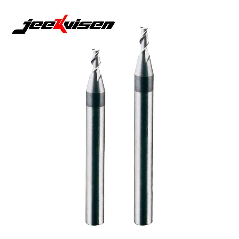 Wear Resistant Cnc Tools Hrc65 2-Flute Flat Milling Cutter For 304/303/316L Stainless Steel Cnc End Mill