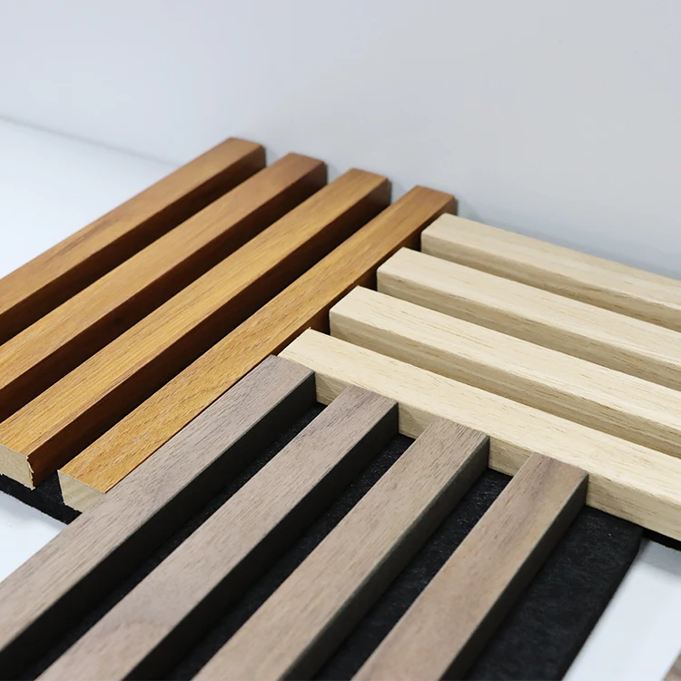 Oak Acoustic Panel Wall Soundproofing  Slat Wooden Fiber Acoustic Panels