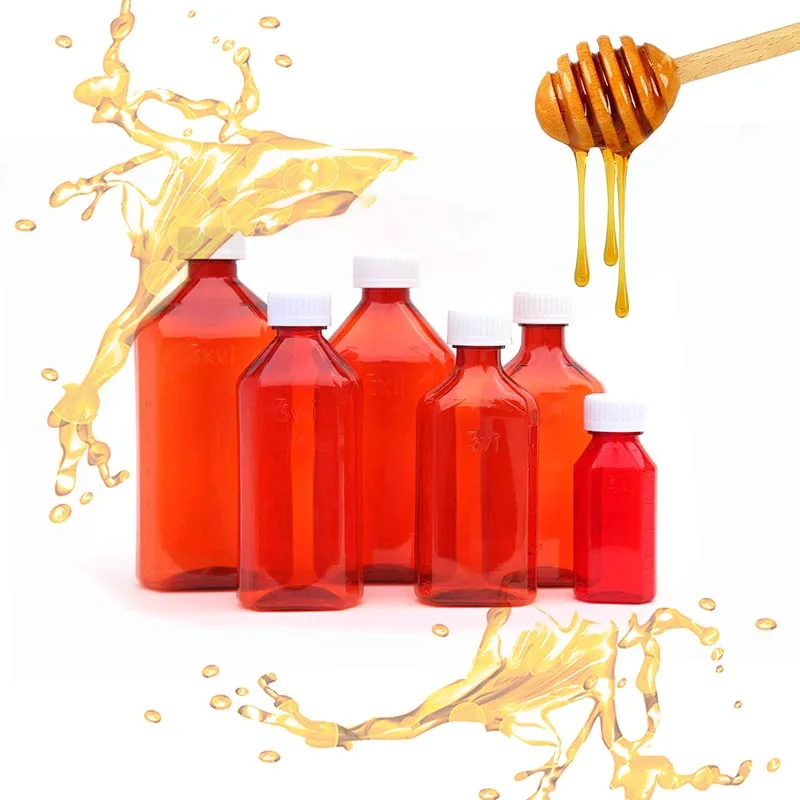 4oz Fluid Oval Pharmacy Liquid Medicine Rx Cough Syrup Bottles 1000mg