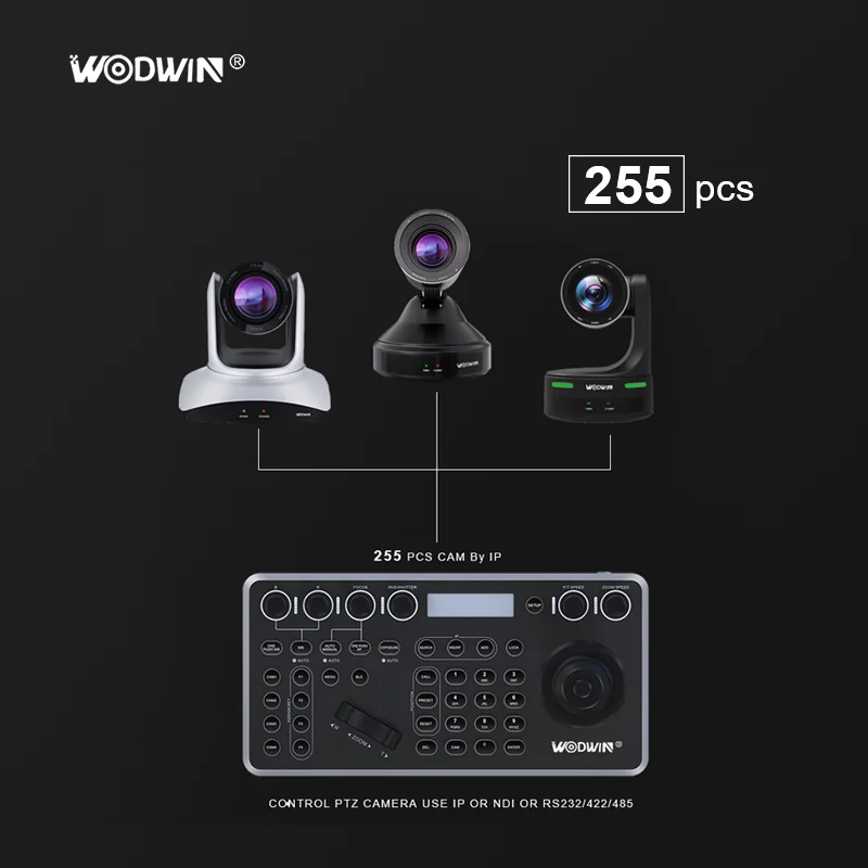 Professional POE IP Live Streaming Broadcast Camera Keyboard PTZ Controller For Conference Camera With Tally Light