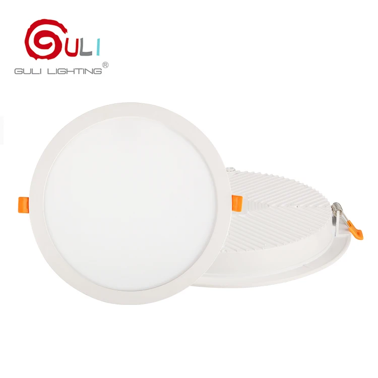 Indoor Square & Round Recessed White Body SMD chip 4 7 9 12 15 18 21 24 30W LED Panel Light