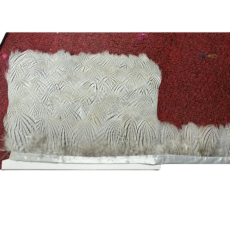 Высококачественное белое Серебряное перо фазана Fukang для украшения сумок