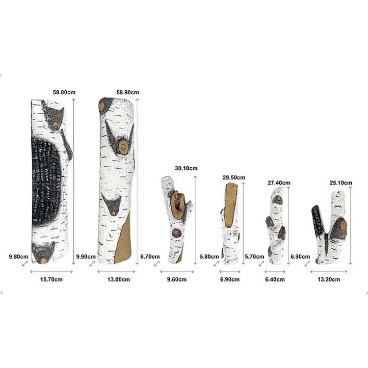 Ceramic fiber Wood fire pit Logs and Accessories for All Types of Gas  Propane Gel Ethanol Electric Fireplaces and Fire Pits