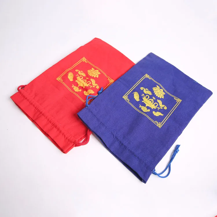 Wholesale custom logo canvas travel cosmetic drawstring bag canvas travel bag