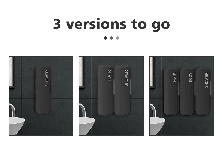 2024 Wholesale Factory PP shower hand soap dispenser manual liquid soap dispenser manufacturer wall mount for Bathroom Hotel