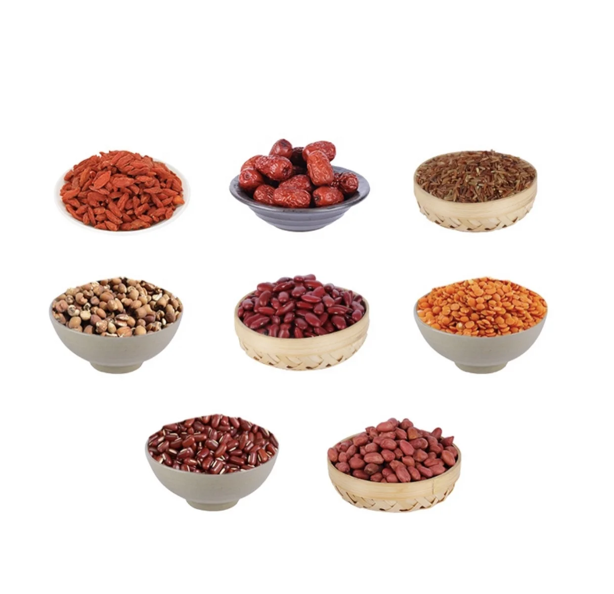 Здоровая Органическая еда в подарочных коробках, красные зерна, зерна, зерновые продукты для супермаркета