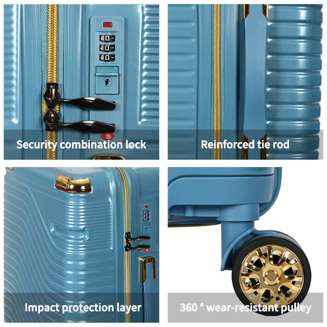 Wholesale Trolley Bag Carry-on Suitcases Travel Custom Logo ABS Carry On Trolley Luggage Set For Outdoor Traveling Business