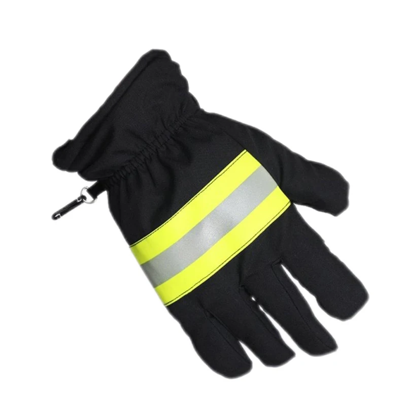 Reflective Fire Fighter Gloves Waterproof Cut Resistant Flame Retardant Fireman Safety work gloves for Firefighter