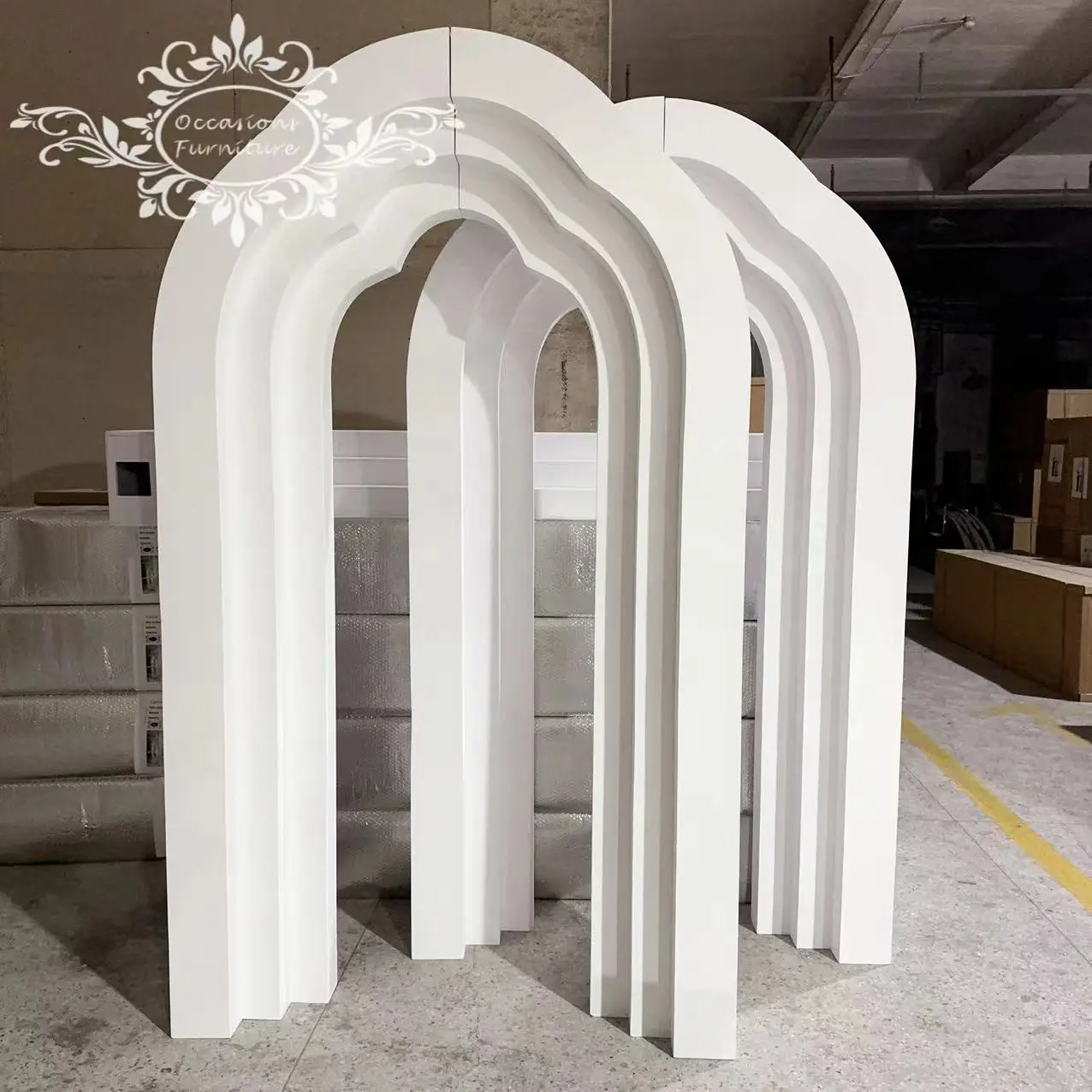 White PVC Arch Big Backdrop Stage Events Decor Wall