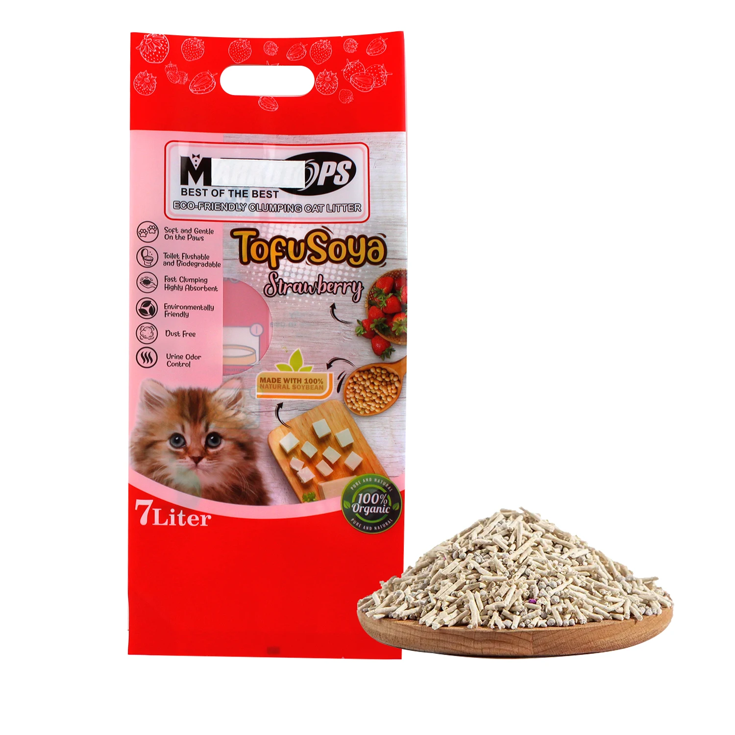 Manufacturer Price Natural Eco Friendly Flushable Fast Clumping Tofu Cat Litter
