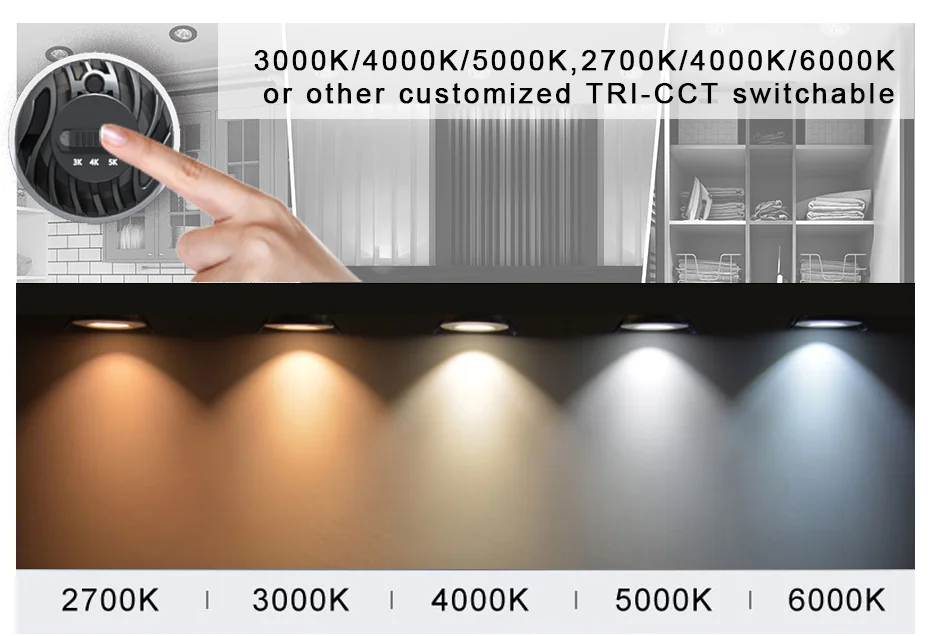 High lumen led light module downlight cct adjustable color change led recessed downlight module