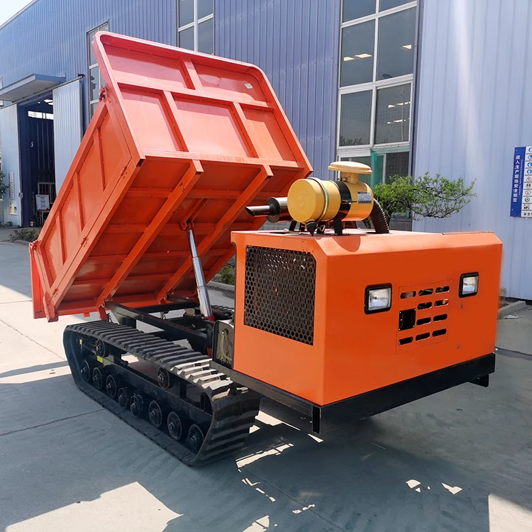 Hot Sale Flexible Operation Hand-Held Farmland Cargo Pulling Rubber Crawler Dump Truck With Certified