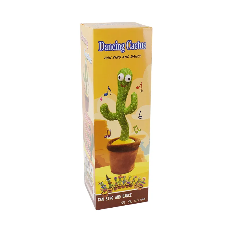 2022 Electric Swing Dancing Cactus Play Plush Toys Singing Stuffed Plants