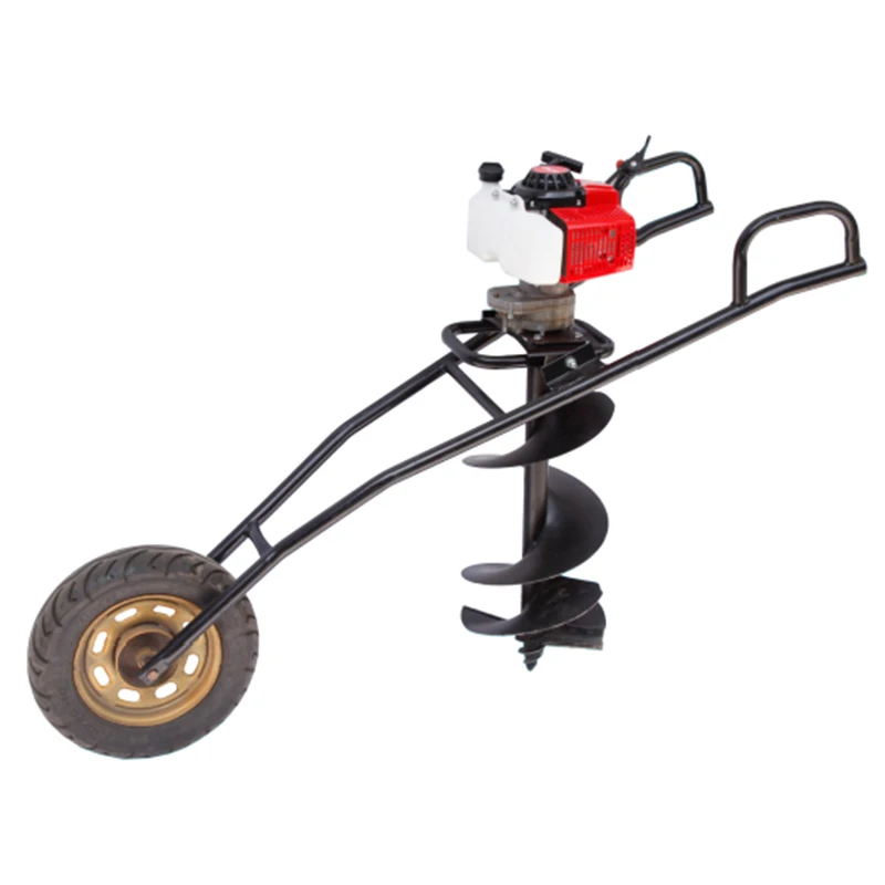 Hot Sale Trolley Earth Auger Single Wheel Trolley Earth Auger Machine Trolley One Man Earth Auger