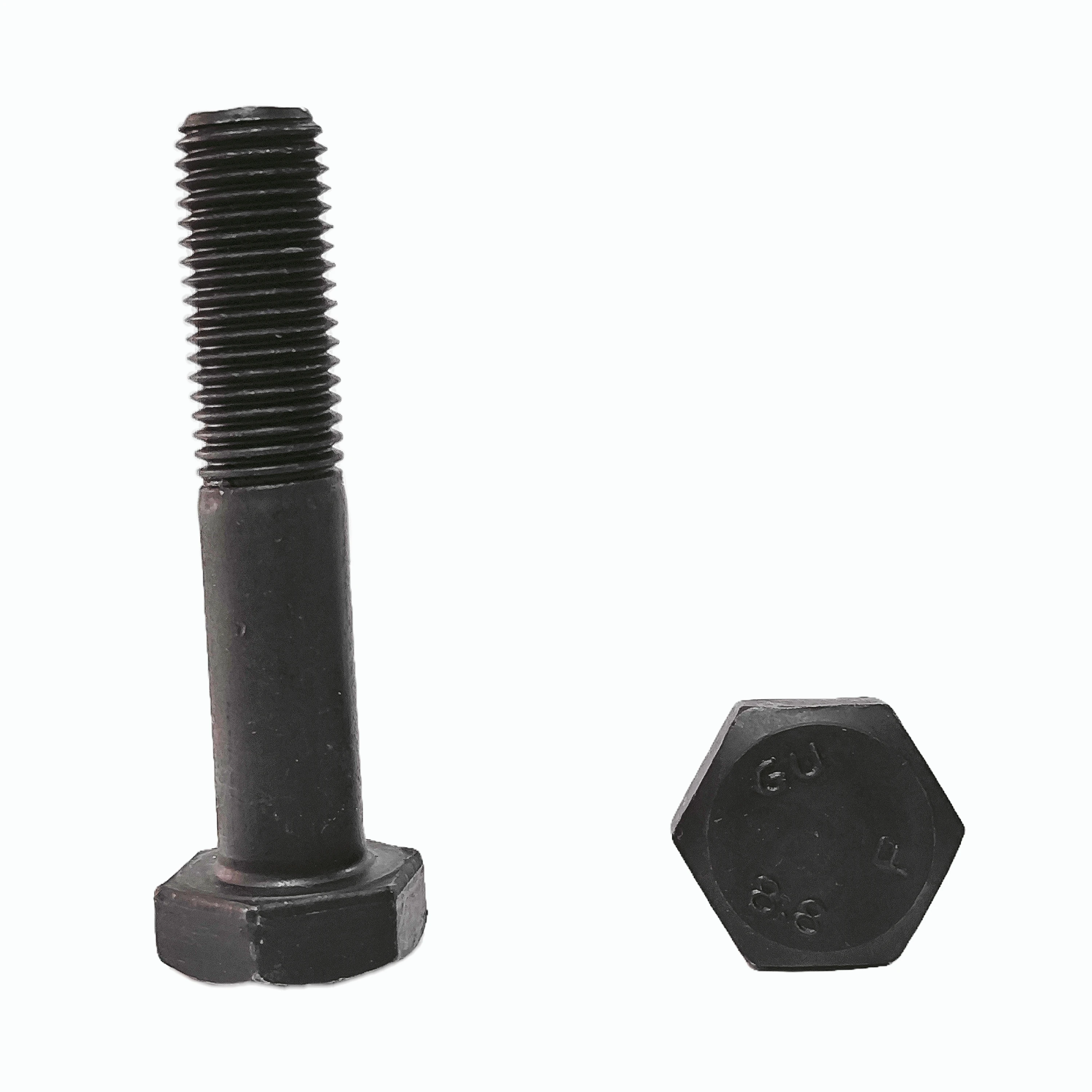 Black Hex Screw Bolt Din933 Tuerca Y Perno Fasteners Hexagon Bolts 8.8 Hex Head Bolt Price Industry 8 Strength Plain DIN CN;HEB