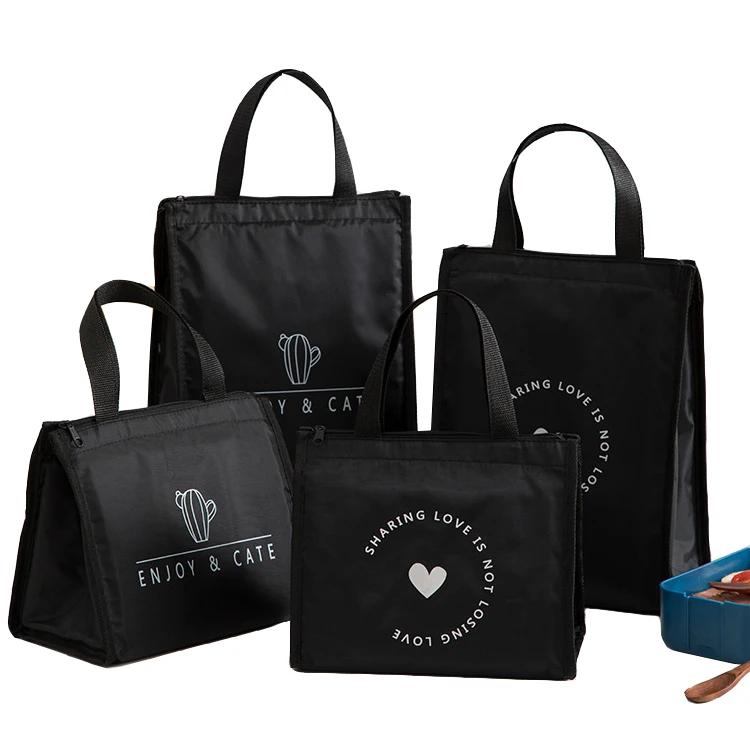 factory wholesale cheap lunch bag Thickened waterproof classic simple portable insulated lunch tote bag for women kids student