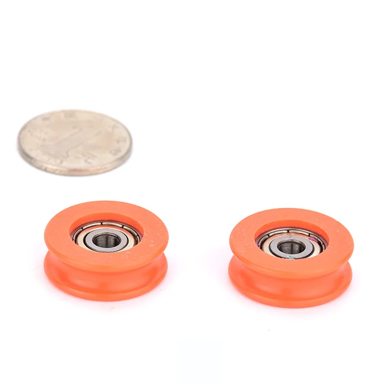 U Groove Nylon Plastic Pulley sheaves Ball Bearing for Sliding POM  bearing  delrin sheaves pulley roller ID 10MM