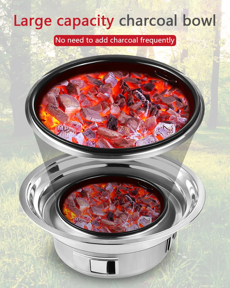 Outdoor Table Tabletop Portable Smokeless Korean Bbq Oven Barbecue Grill Charcoal For Hom With Nonstick Tray