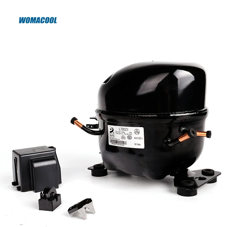 
womacool new L72CZ1 R134a piston commercial kitchen freezer compressor refrigerating capacity 195W 1/4hp 