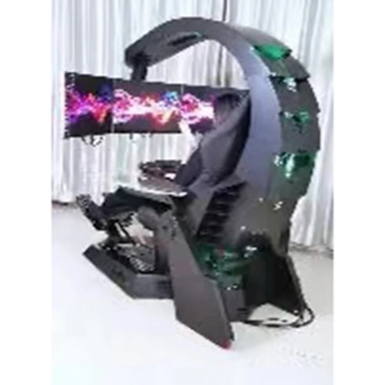 Low Cost 1 -3 Monitors Unicon Zero Gravity Recline Adjustable High End High Tech Best Gaming Cockpit