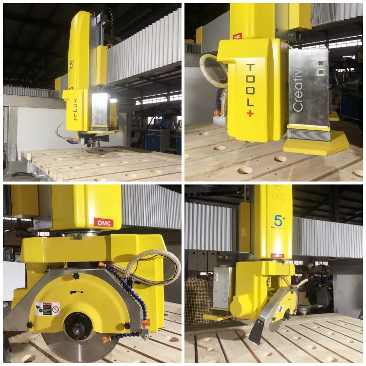 TITAN TOOL+ Monoblock Easy Programming CNC 5 Axes Stone Bridge Saw Milling Machine for Kitchen Countertops Bathroom Countertops