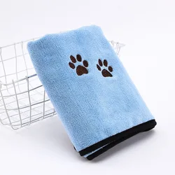 Factory Price Fiber Pet Towel Blue Pink Pet Water Absorption Bath Towel