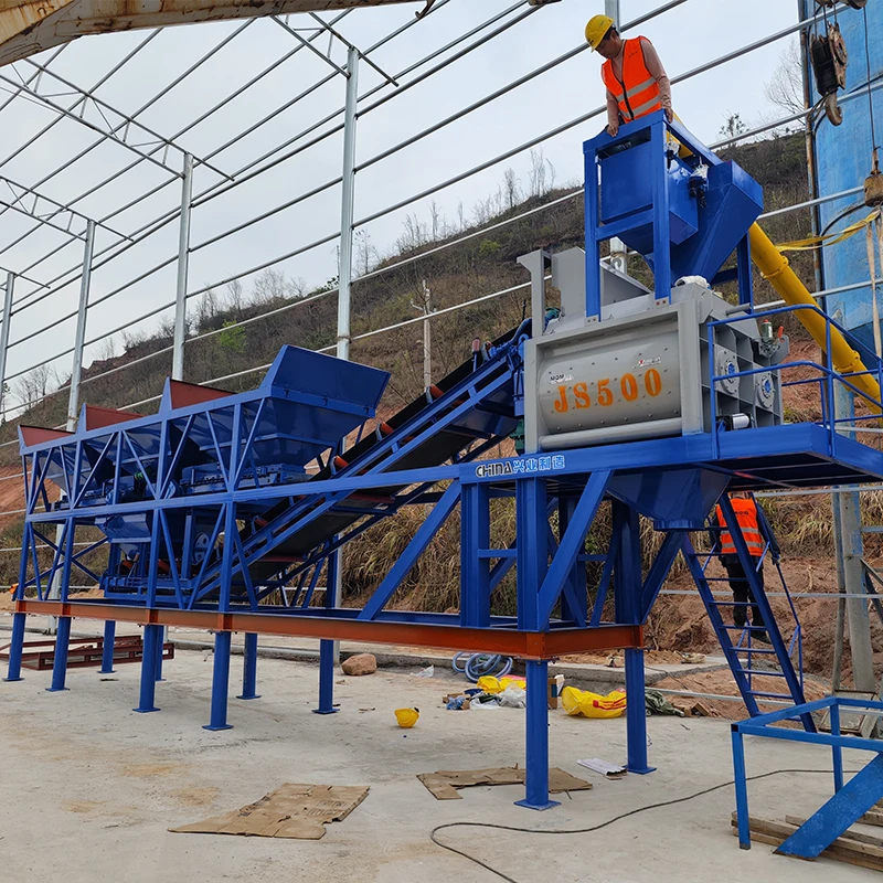 Iraq Perfect Ready Mix Concrete Batch Machine Italian Concrete Mixing Plant HZS25