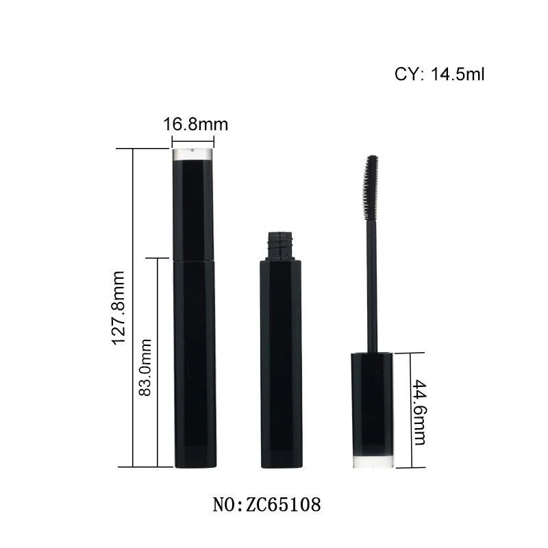 ZC65108 черные двухцветные квадратные пустые контейнеры для туши ресниц косметическая