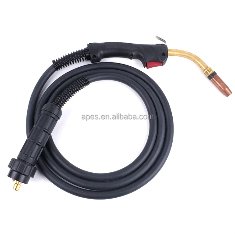 MIG Welder BINZEL Style Welding Gun MIG 15AK 24KD 25KD 36KD 40KD CO2 Gas Cooled 3M/4M/5M Welding Torches Euro Adaptor