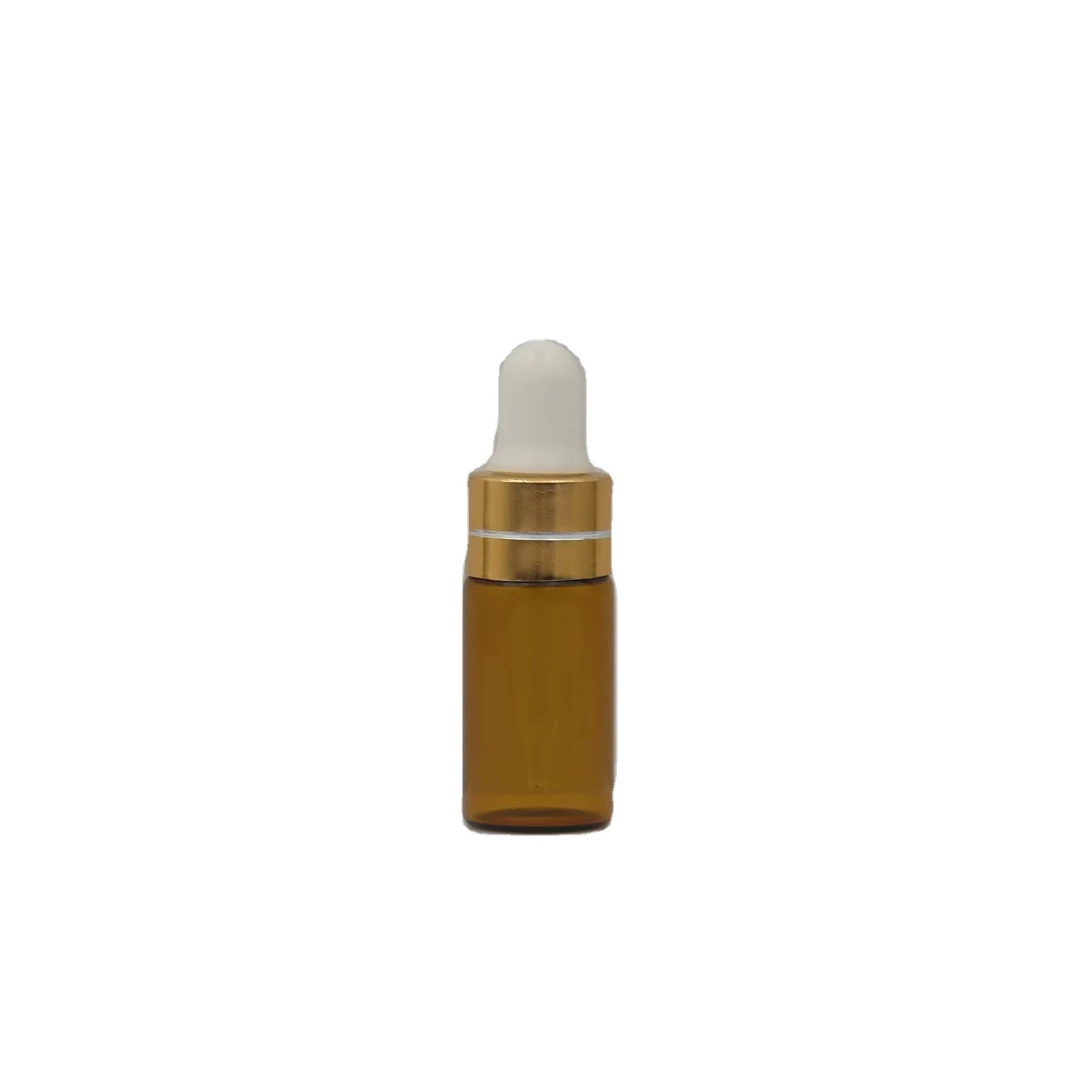 New product empty essential oil dropper amber 4 ml glass vial with dropper for sale