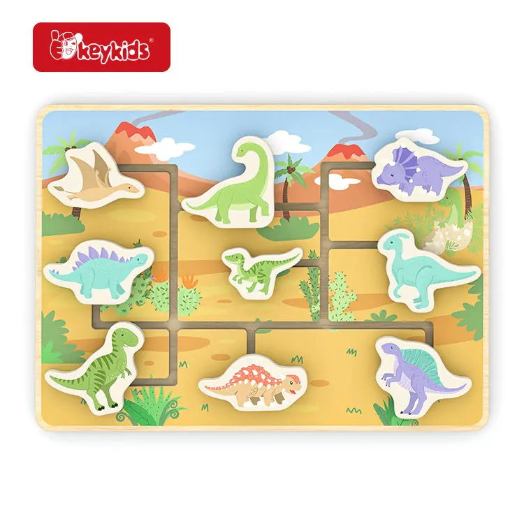 Montessori Toddler Travel Toys Wooden Maze Puzzle for Boys Girls 3 4 5 Years Old W11H147