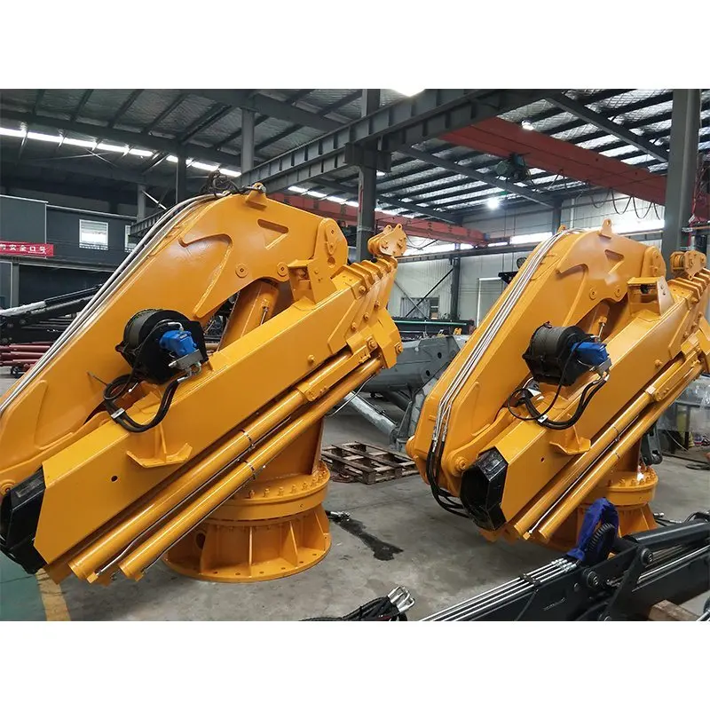 Deep Sea Operation 25 ton big hydraulic foldable arm marine ship deck crane knuckle boom marine crane