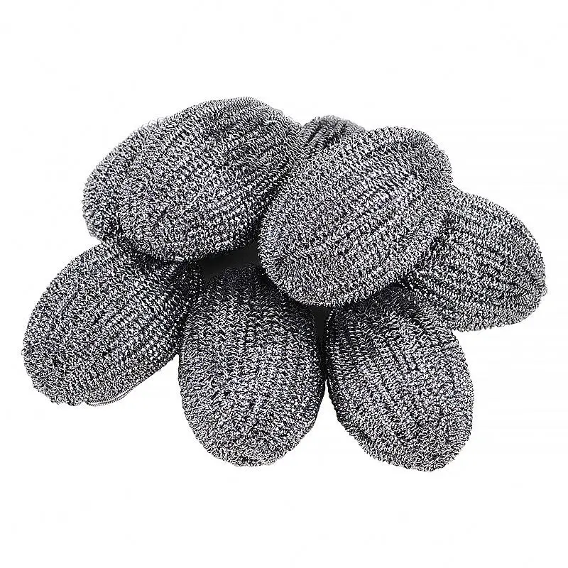 Ff2794 Stainless Scouring Pad Heavy Duty Cleaning Brush Kitchen Dishwasher Pant Pot Sponge Steel Wool Scrubber