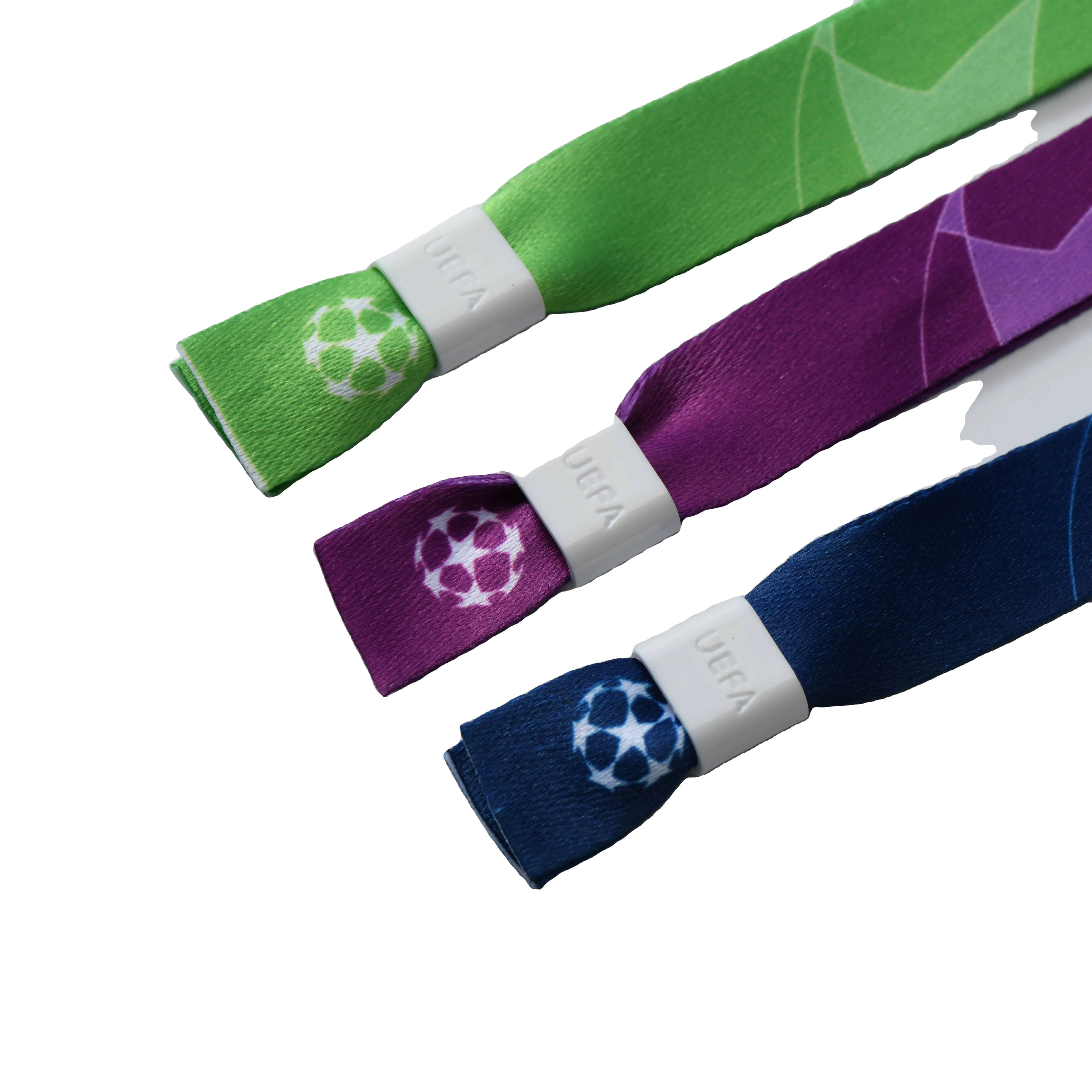 Оптовая продажа дешевые рекламные браслеты на заказ с сублимационной печатью из ткани пригодные для переработки без минимальных мероприятий