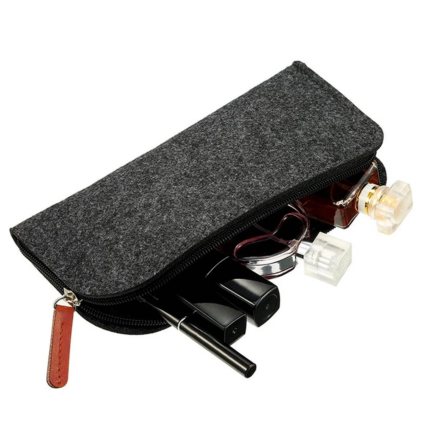 3PCS 3 Style Big Large Fashion Felt Pen Pencil Case Bag Pouch Holders Pencilcase for School Students Girls Boys Writers Painters