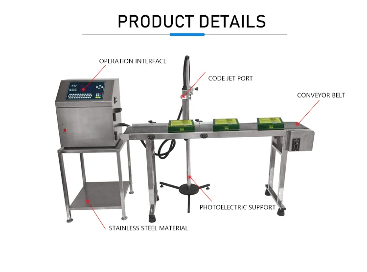 Perfect Laser- Carton continuous Industrial chinese Inkjet Printer/ Case Coder/ Box expiry date printing machine