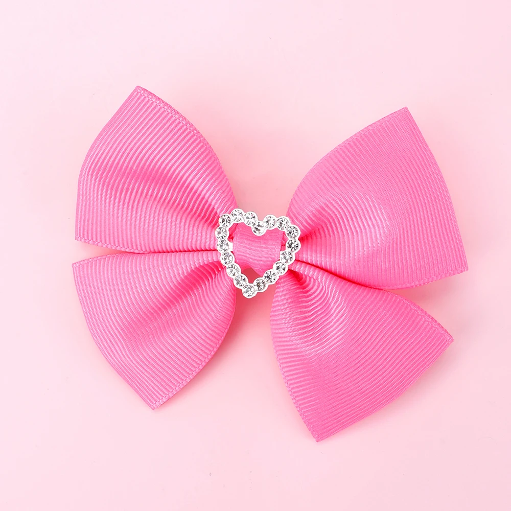 Factory Customized Colors Grosgrain Ribbon Hair Bows With Alligator Clips